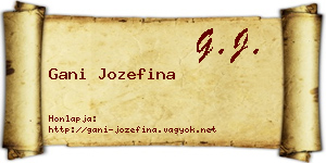 Gani Jozefina névjegykártya